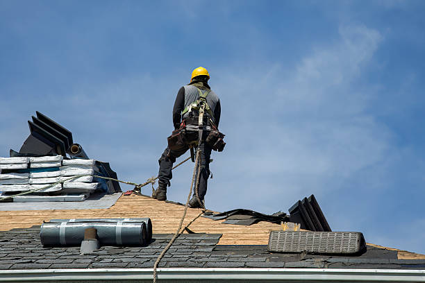 Professional Gutter Installation technician working in Bird Island, MN